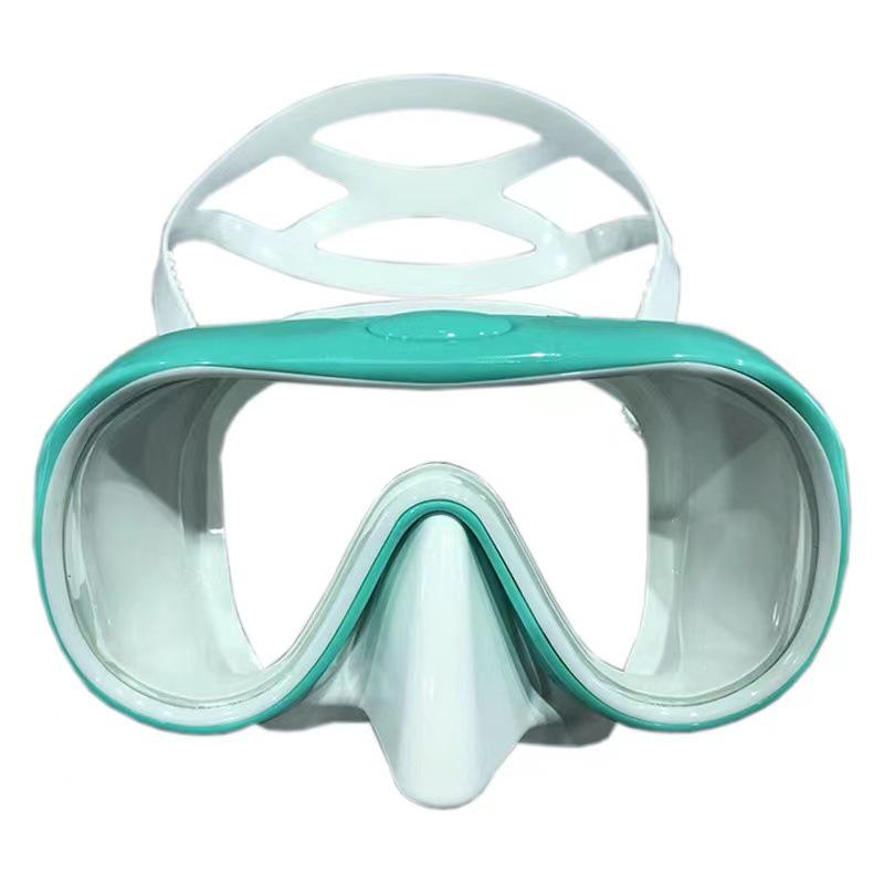 Large HD Diving Snorkel Mask | Adult Tempered Glass & Silicone Face Gear