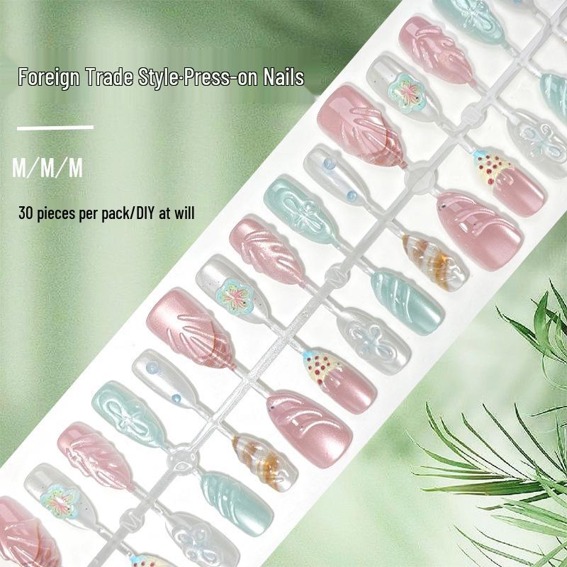 

Flowery Summer 3D Wearable Nail Art Patches - European & American Style YM808-M Colorful Dopamine [All M]