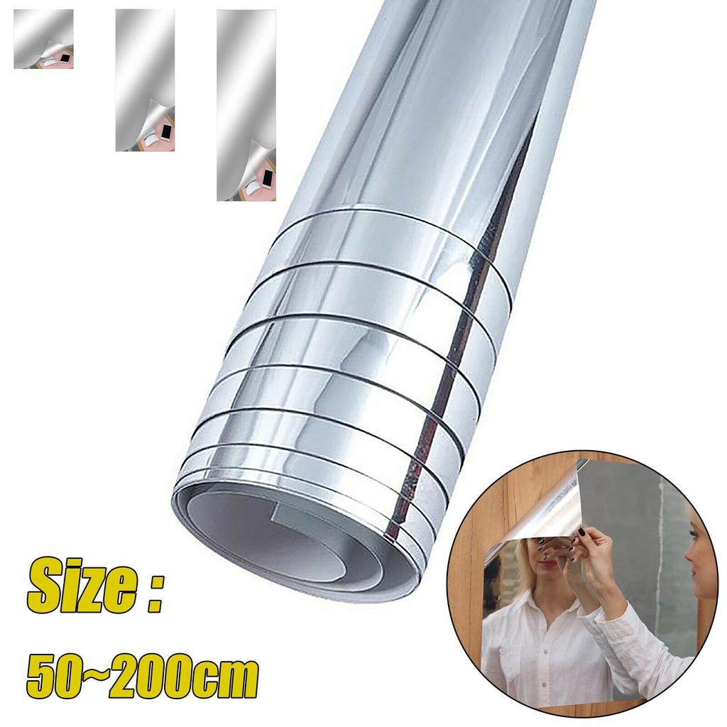 Removable Mirror Wall Sticker Self Bathroom Waterproof Self-Adhesive Impact Resistance Mirror Sheets Diy Home Decoration
