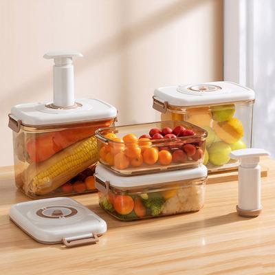 Cutie de depozitare în vid pentru alimente cu placă de scurgere detașabilă Frigider Cutie de conservare a alimentelor etanș pentru fructe, legume, pâine, gustări