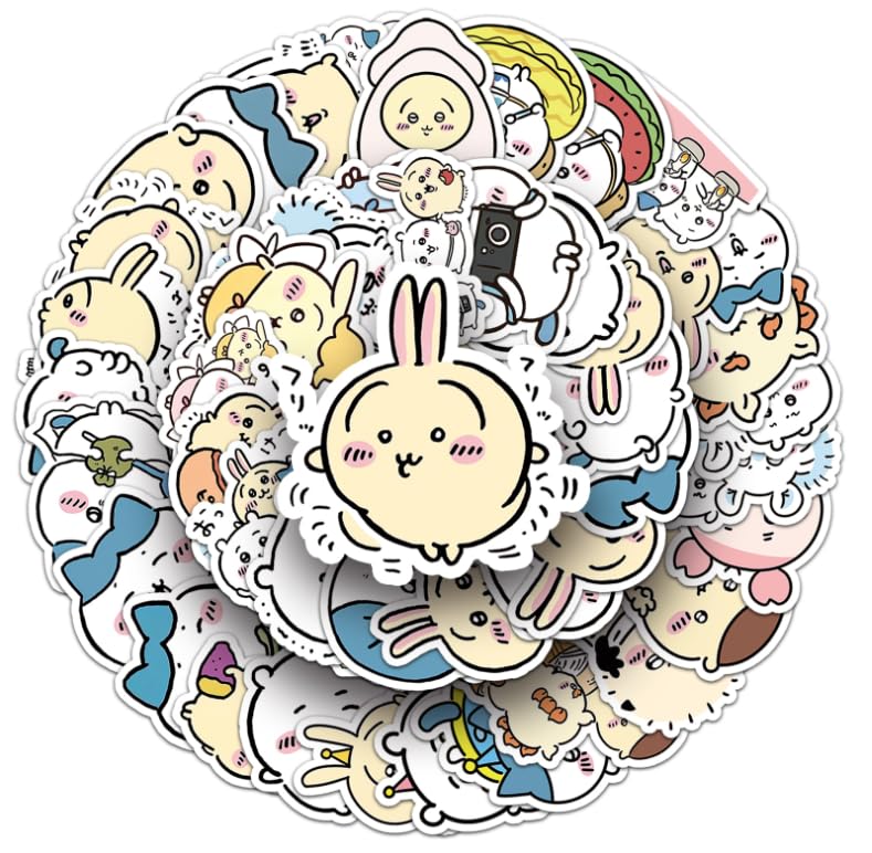 Set de 50 Pegatinas de Dibujos Animados Lindas, Impermeables, Adhesivos Lindos y Elegantes para DIY, Maletas, Apliques, Diario, Garabatos, Ordenador Portátil, PC, Teléfono,