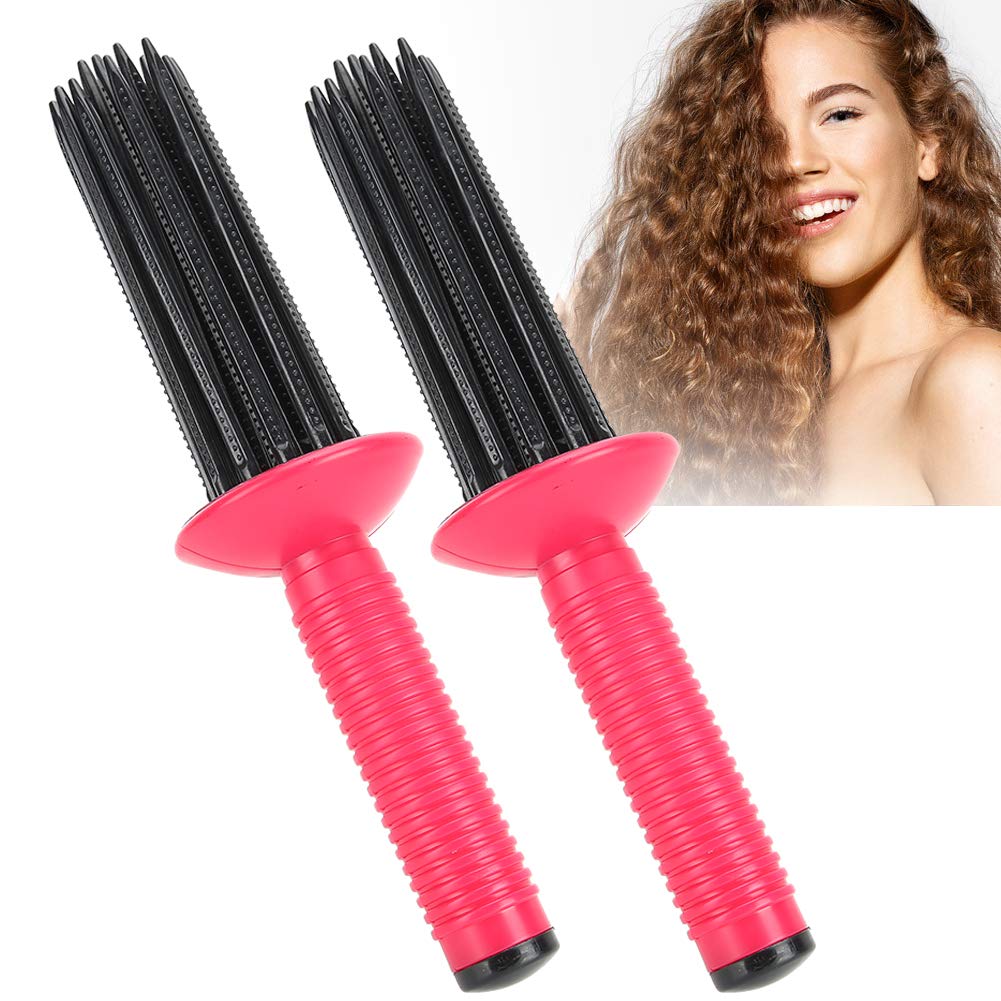 Portable Hair Fluffy 2pcs Round Hair Brush Anti‑Slip Hair Curler 17 Comb Teeth Hairstyling Tools Travel Personal Use for Home Hair Salon
