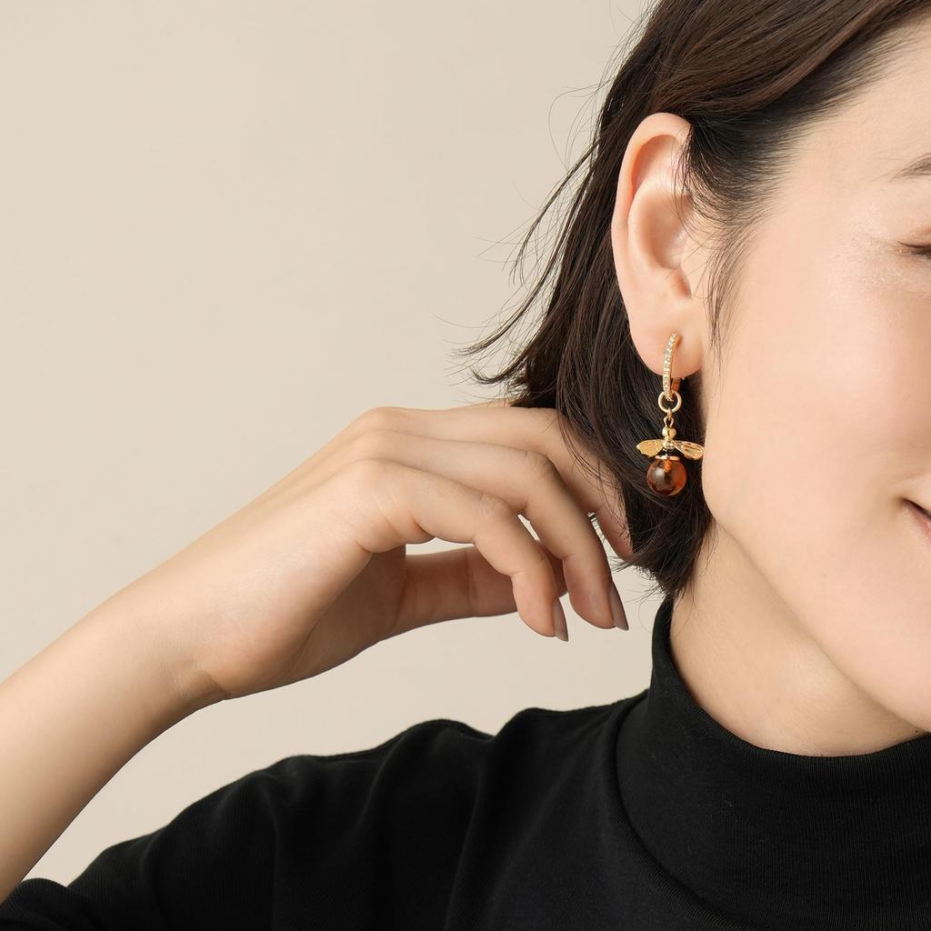Bee Amber Earrings VBME4769 AV [Vendome Boutique]