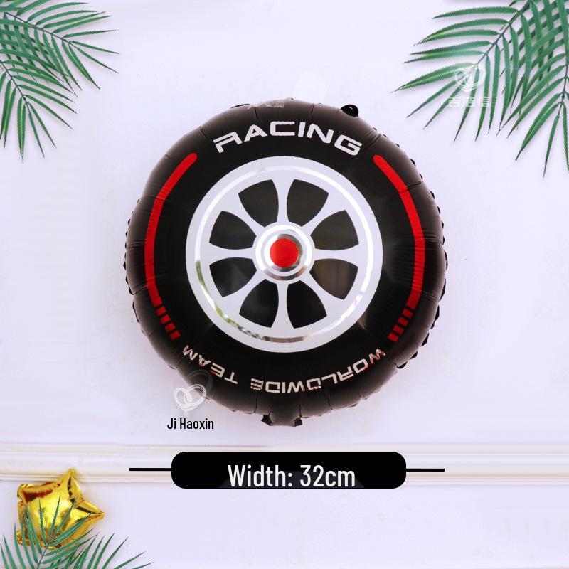 Racing-Themed Birthday Balloons for Boys - Motorcycle, Scooter, and Car Decorations