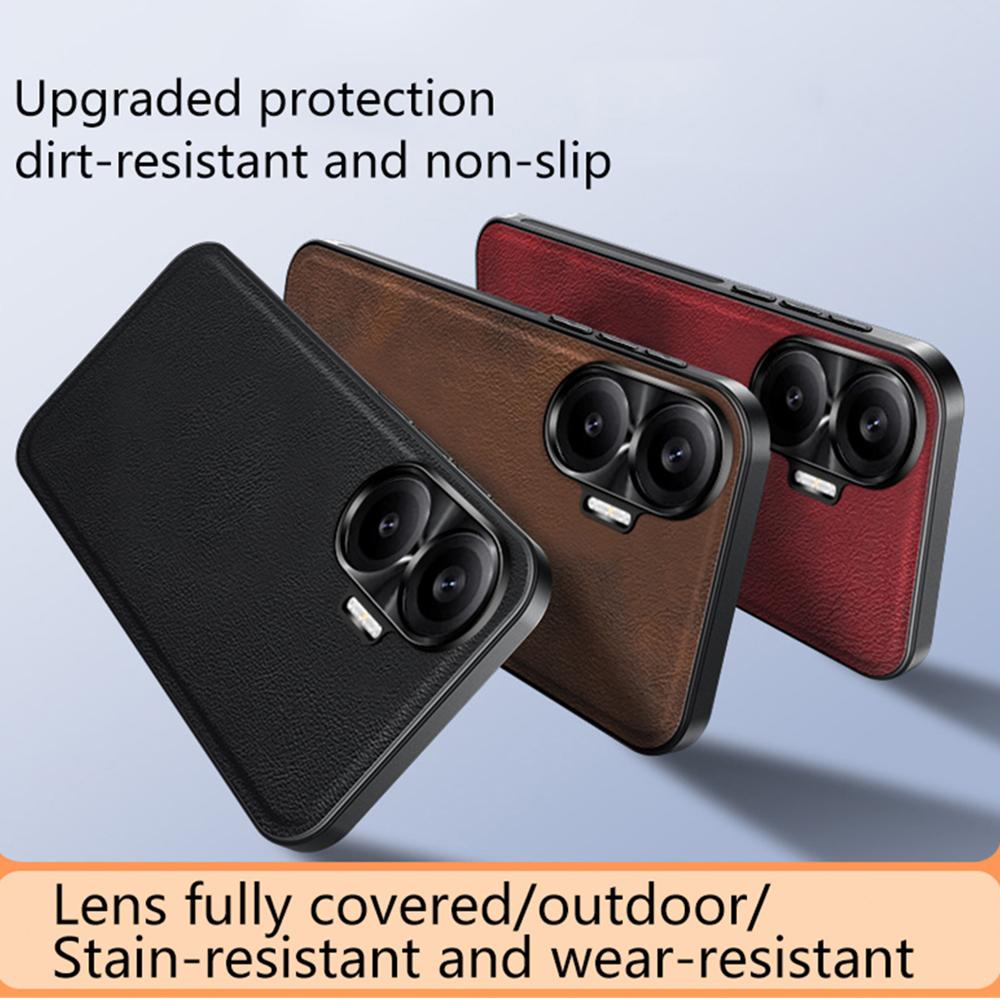 For Xiaomi Redmi Turbo 4 Pro 5G Case PU+TPU+PC Phone Back Cover with Metal Lens Frame