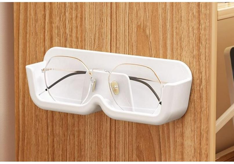Elegant No-Drill Wall-Mounted Sunglasses & Glasses Display Holder белый