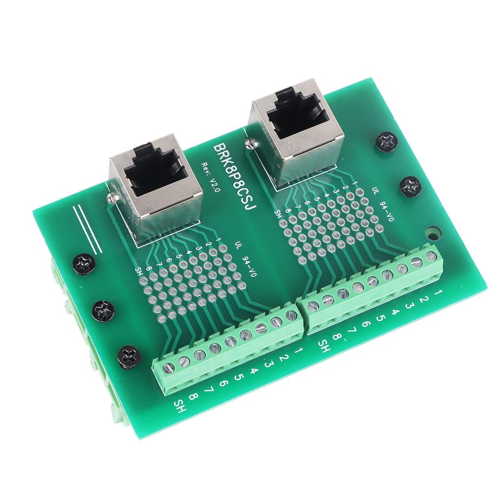 Ethernet Connector Breakout Board Fast Transmission DIN Rail Mount RJ45 M2 Terminal Block