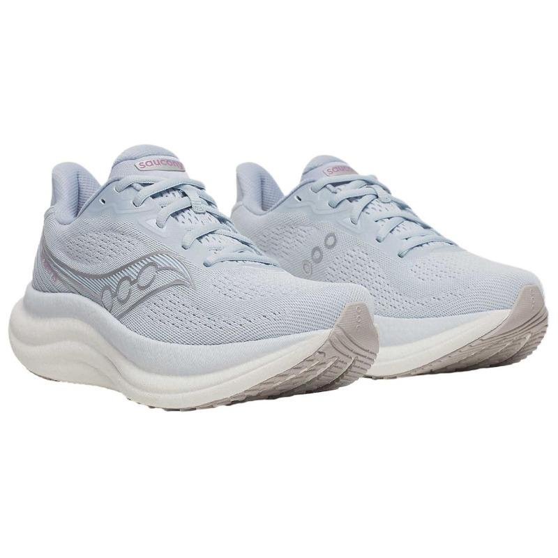 Saucony Triumph 23 women long-distance running shoes gray soft breathable supportive S11023-232