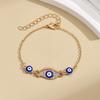Evil Eye Bracelet Hand of Fatima Women Bracelet Adjustable Chain Blue Evil Eye