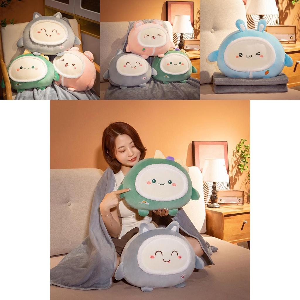 Almofada de Pelúcia Adorável de Desenho Animado Para Uso no Carro e no Escritório, Almofada Macia e Aconchegante com Design Estilo Coreano 40x40x20cm