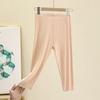 Women's High Waist Capri Pants Slim Fit Leggings Soft Modal High Stretch Solid Color Summer Casual Anti Chafing Safety Bottoms