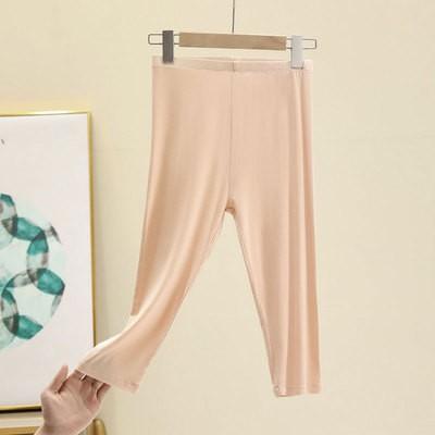 Women's High Waist Capri Pants Slim Fit Leggings Soft Modal High Stretch Solid Color Summer Casual Anti Chafing Safety Bottoms