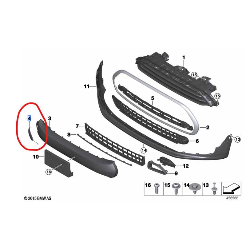 New!51117376447 Car Front Bumper Tow Hook Eye Cover For BMW MINI Clubman Cooper F54 2014-2023 Towing Caps Gloss Black