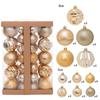 48PCS Fashion Plastic Christmas Ball Set 5cm 8cm Suspensable Christmas Tree Balls Multicolor Xmas Baubles Party