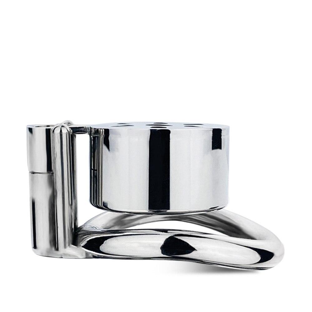 Metal Stainless Steel CB Lock Chastity Lock Penis Cage Cock Rings Chastity Ball Stretcher  Sex Toy Urethral Toy