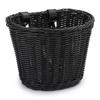 Hand-Woven Rattan-Style Detachable Bicycle Storage Basket for Children's Scooters - Small, Lidless