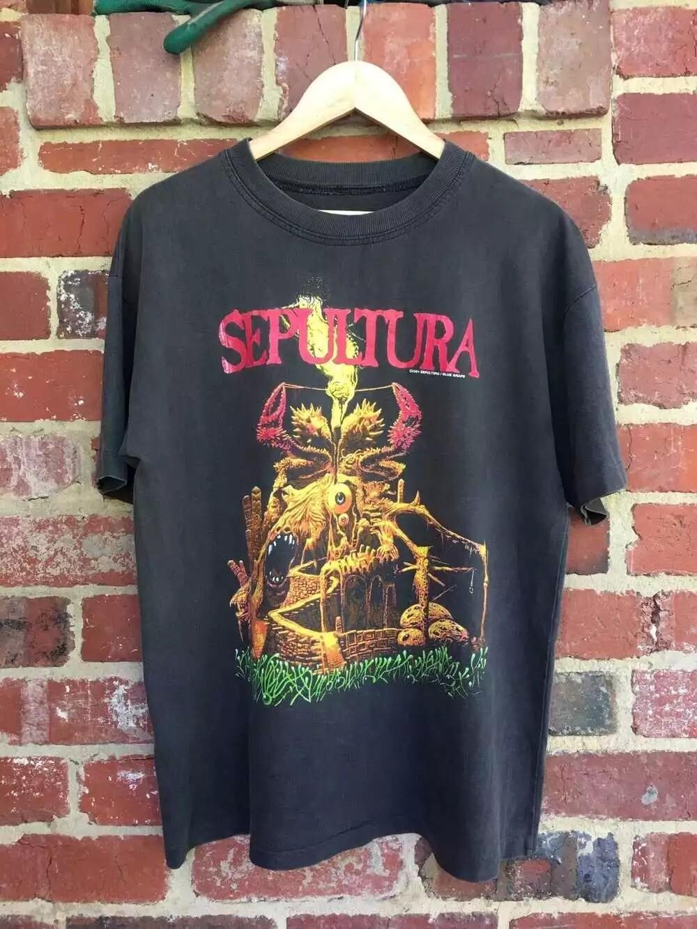 Spultura Arise Band Black 90s Retro Style Tshirt Reprint S-5XL Men Women S