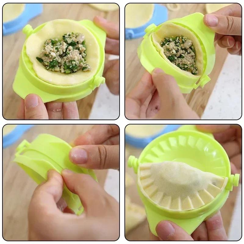 Kitchen Gadgets DIY Crescent Shaped Dumpling Making Artifact Manual Make Dumpling Mold Plastic Kitchen Mini Cookie Maker Moulds