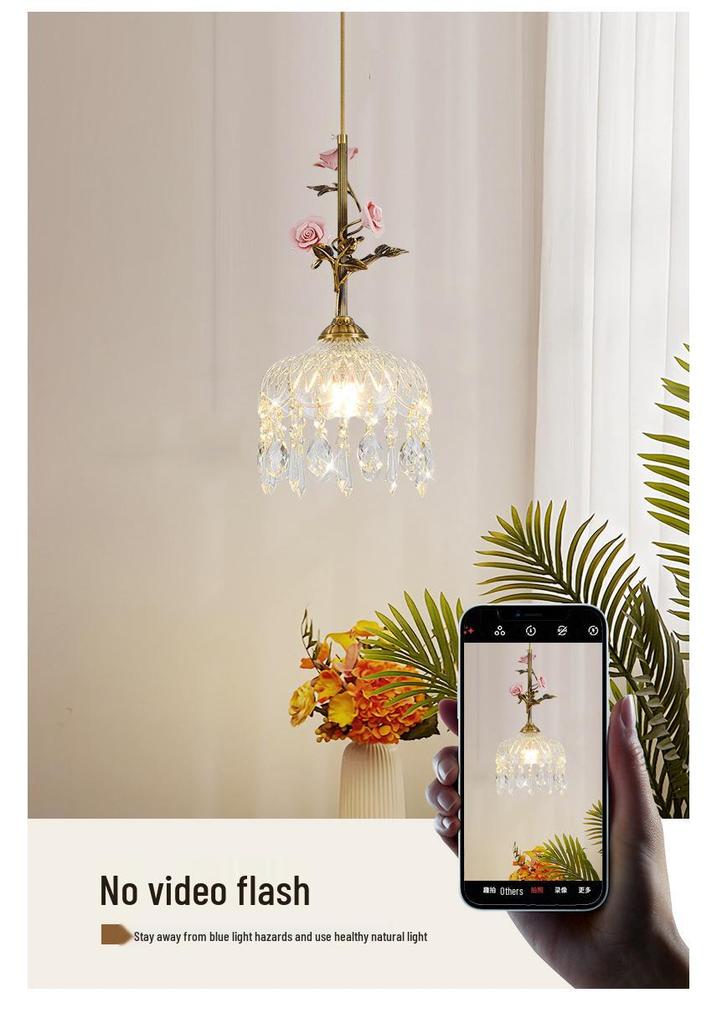 American Minimalist Copper Pendant Lamp for Modern Bedside Use