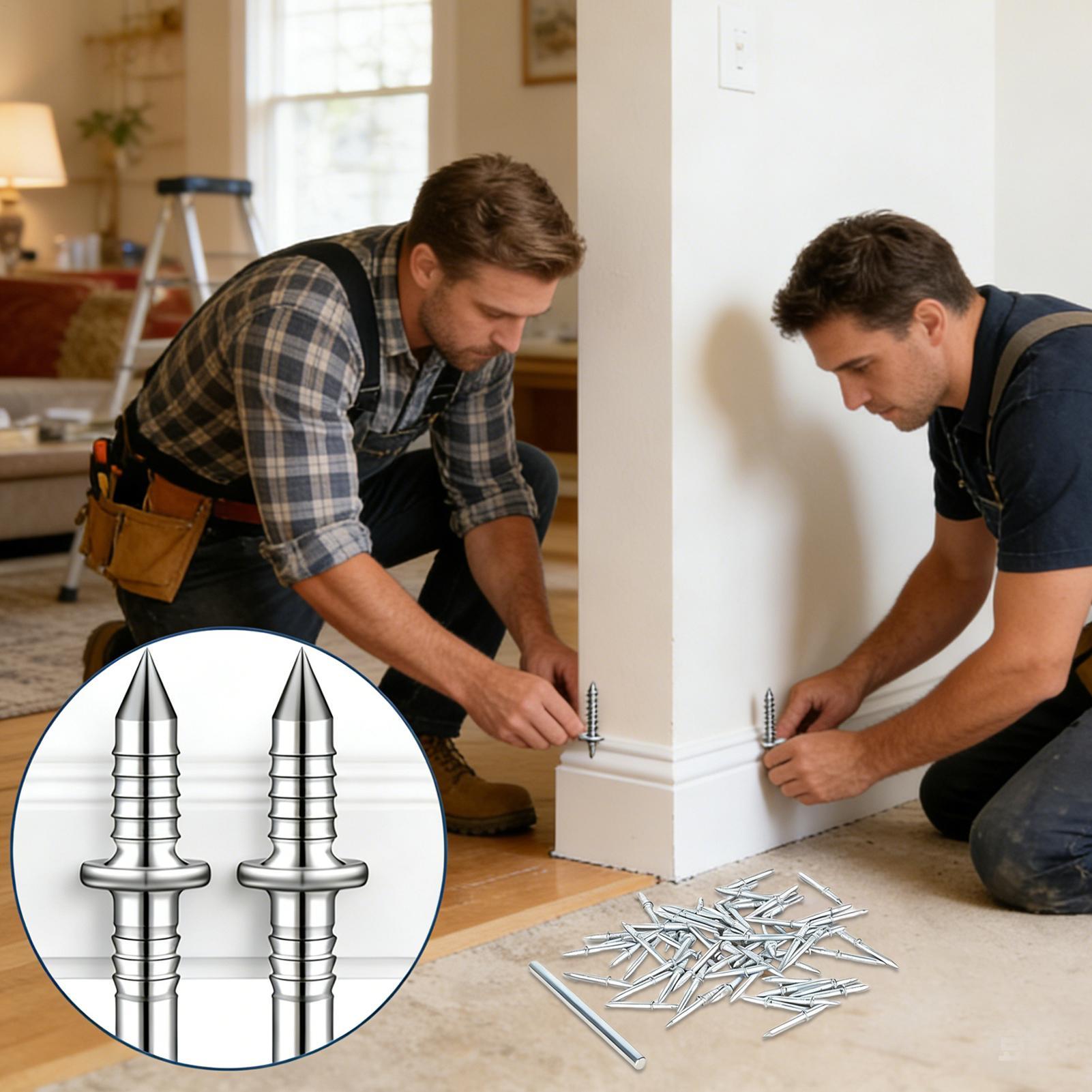 

Double Headed Trim Nails 100-Pieces Invisible Seamless Fasteners Solid Wood Seamless Nails With Sleeve Tool For Home Improvement China Mainland