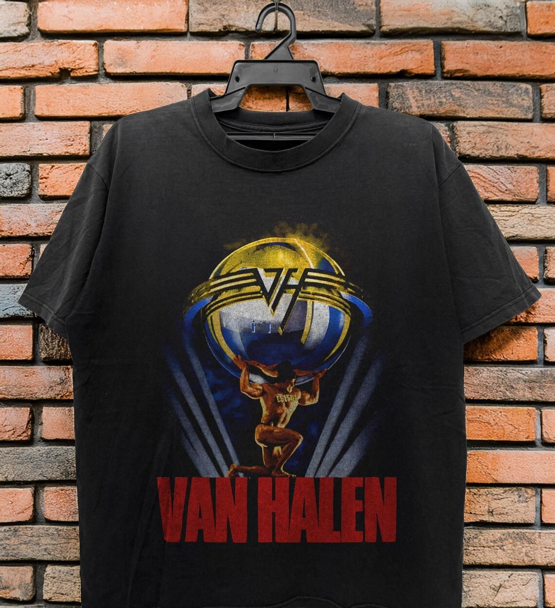 Vintage Van Halen 5150 Album Cover Unisex Cotton Black T-shirt, Size S-5XL L