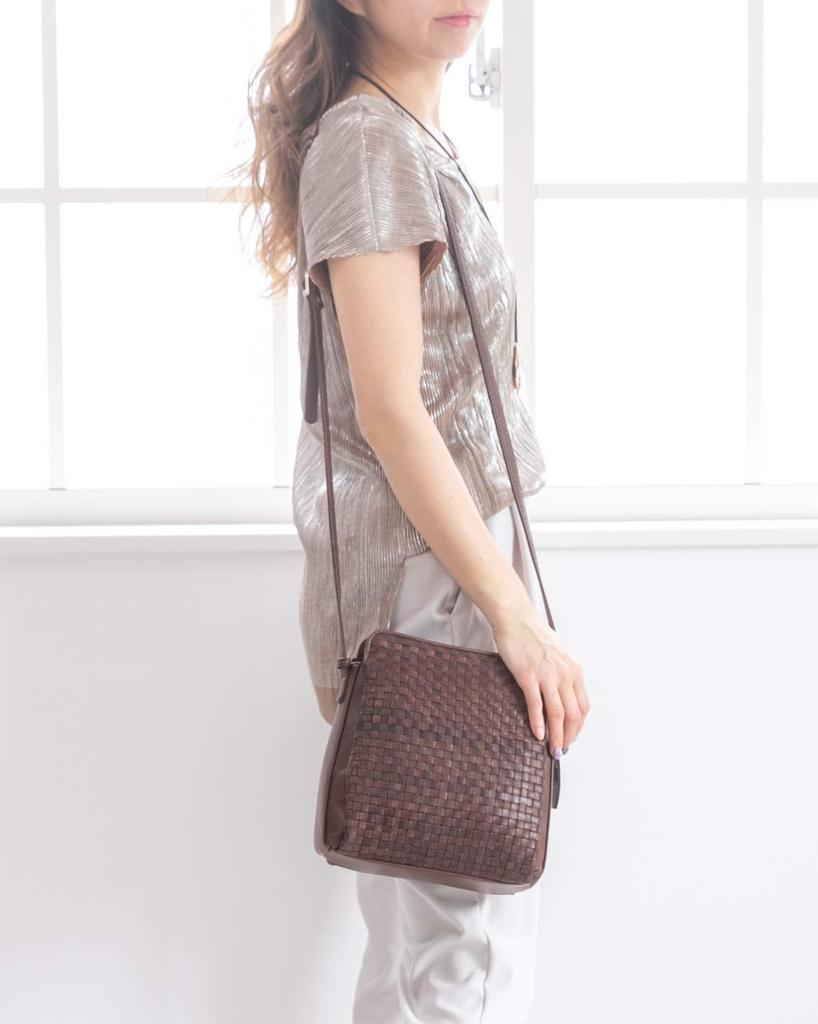 BAG since Imai Bag Shoulder Bag Genuine Leather Bag Crossbody Pochette Pony Mesh Large Capacity Large Capacity Zipper [IMAI 1977] Women's (33165