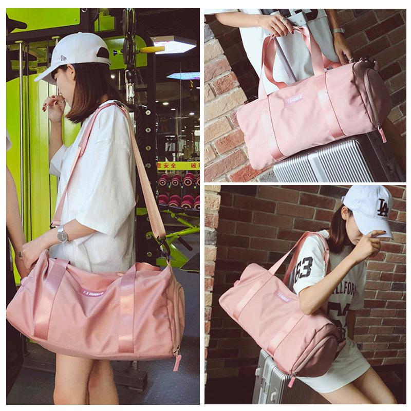 Stilvolle Outdoor Wasserdichtes Nylon Sport Fitnessstudio Herren Damen Training Fitness Reisen Yogamatte Tasche Sporttasche