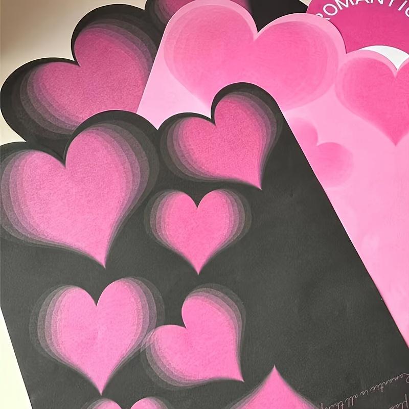 10pcs Love Pattern Flower Packaging Paper Valentine's Day Gift Packaging Paper Flower Bouquet Supplies Gift Wrapping Paper Weddings Decor