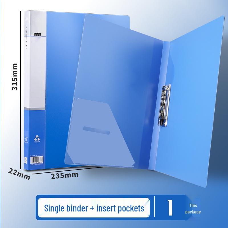 A4 Double Clip Document Folder - Thickened Archive, Office Supplies, Single & Double Strong Clips