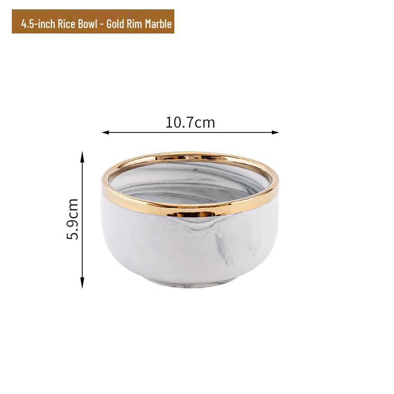 Jing Zhou Yuan Premium Marble Ceramic Dinnerware Set