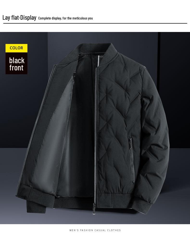 Men's Lightweight Warm Duck Down Baseball Jacket - Autumn & Winter Style