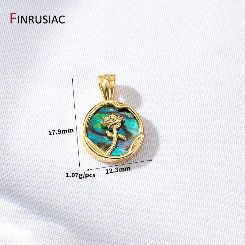 

14K Gold Plated Brass Abalone Shell Heart Charms Pendant For DIY Bracelet Necklace Jewelry Making Accessories 1 piece