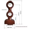 Vintage Solid Wood Curtain Rod with Single/Double Bracket and Decorative Finial