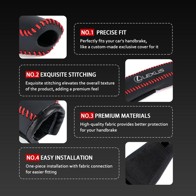 CKU5 Car Handbrake Grips Hand Brake Cover Protection Cover For Lexus CT200H ES250 ES300H IS250 IS200 GS300 GS460 GX470 LS400