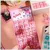 Sanrio Hello Kitty Cartoon 3D Square Stickers Anime Phone Laptop Luggage Decoration Creative DIY Rhinestone Decal Kids Toys Gift