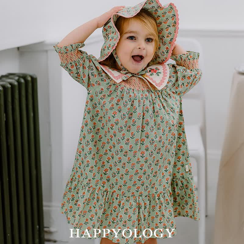 Happyology Girls Smocked Floral Princess Dress 92