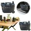 28L Outdoor Portable Car Water Storage Box with Faucet & Wheel Car Drinking Water Storage Box Water Jug for Camping Outdoor BBQ