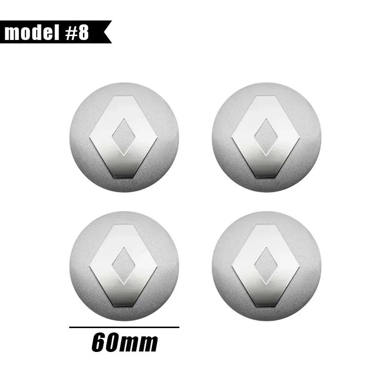 Enjoliveurs Pour Renault Austral Kadjar Megane Captur Arkana Dacia Logo Cache Moyeu 4Pcs 56mm 60mm 65mm Autocollant Cache-Moyeu de Roue de Voiture