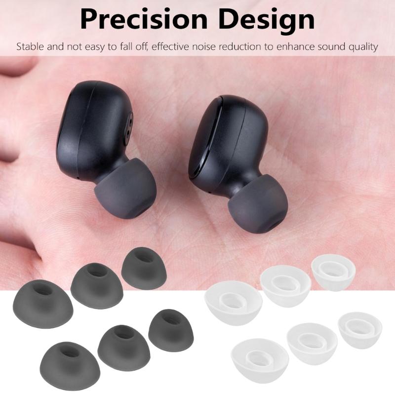 Silicone Earbuds Tips 6PS Earplugs Set For Free2 Headphones Eartips Noise Isolation