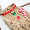 Pet Dog Costume Small Breeds Puppy Candy Cane Gingerbread Dress Two-Legged Outfit