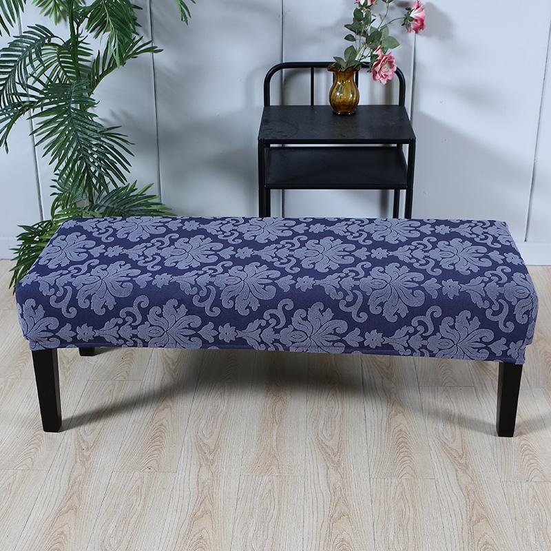 Luxury Jacquard Long Bench Cover Furniture Decoration Printed Elastic Stretch Material Protect For Pets And Kids