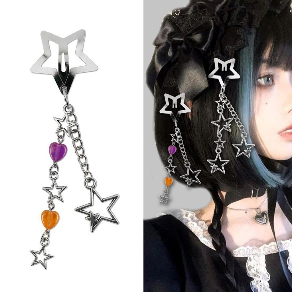 Fashionable Sturdy Alloy Star Chain Hairpin Hair Decoration For Adding Elegant To Casual Wear and Special Occasions