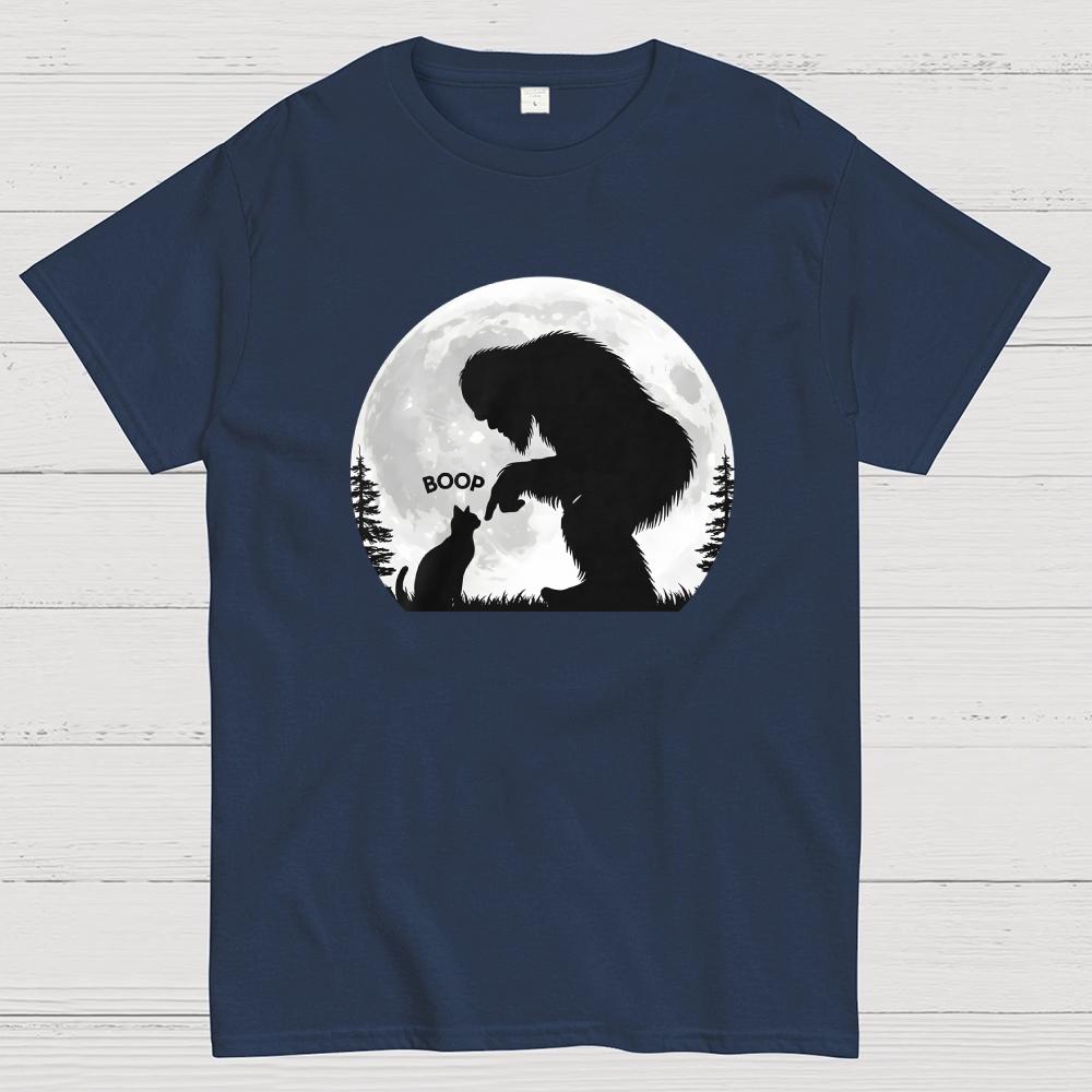 Fun Hand Boop Nose Bigfoot Cat Cotton Summer Casual Cool Loose T-Shirt