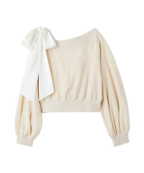 

Топ с большим бантом FWCT255100OATMEALF на одно плечо