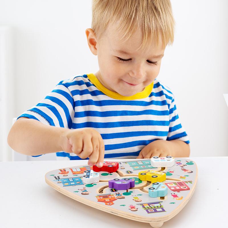 Montessori Early Education Maze Educational Toys Tabletop Parent-Child Interactive Games Children'S Hands-On Brain