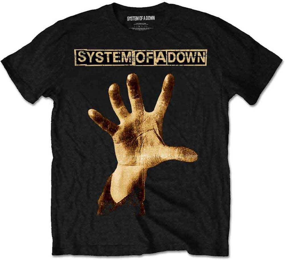 

Футболка мужская унисекс System of a Down Hand Heavy Metal Rock Official Tee (Средняя) черный S разноцветный