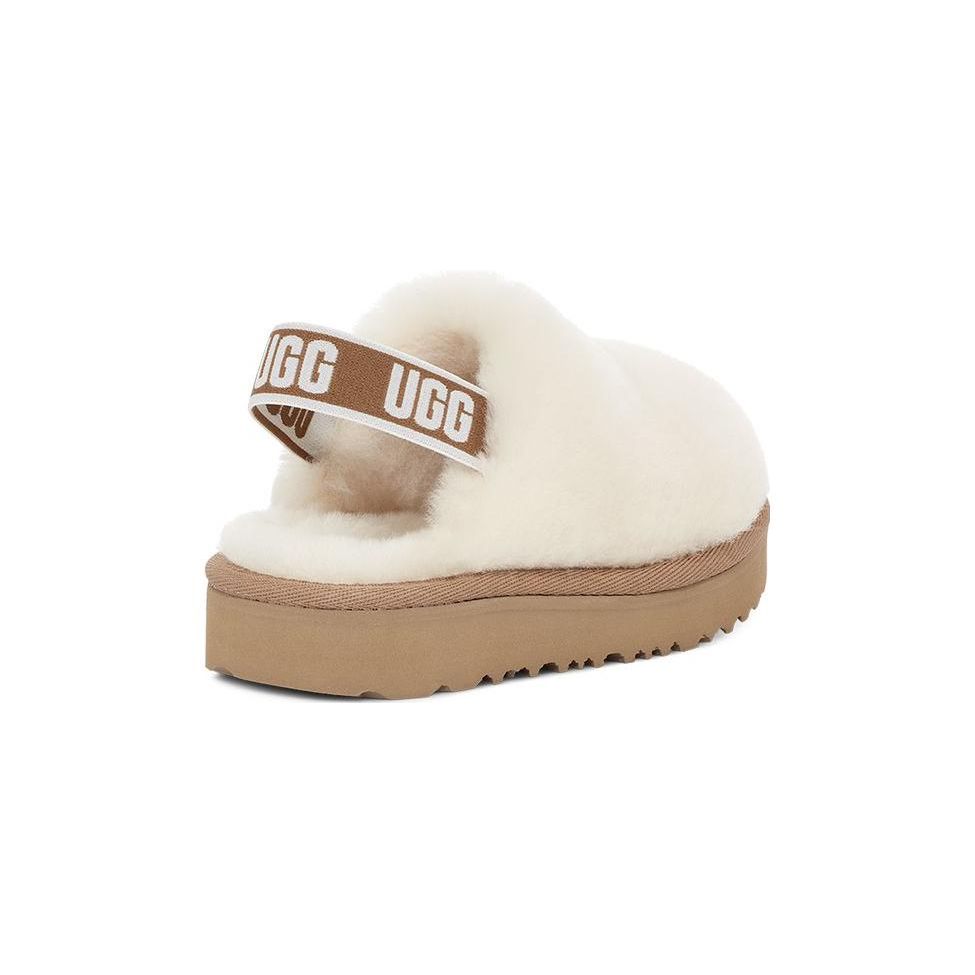UGG Sheepskin Comfortable Casual Versatile Non-Slip Childrens Slippers Baby Slippers Off-White 1123633T-NAT