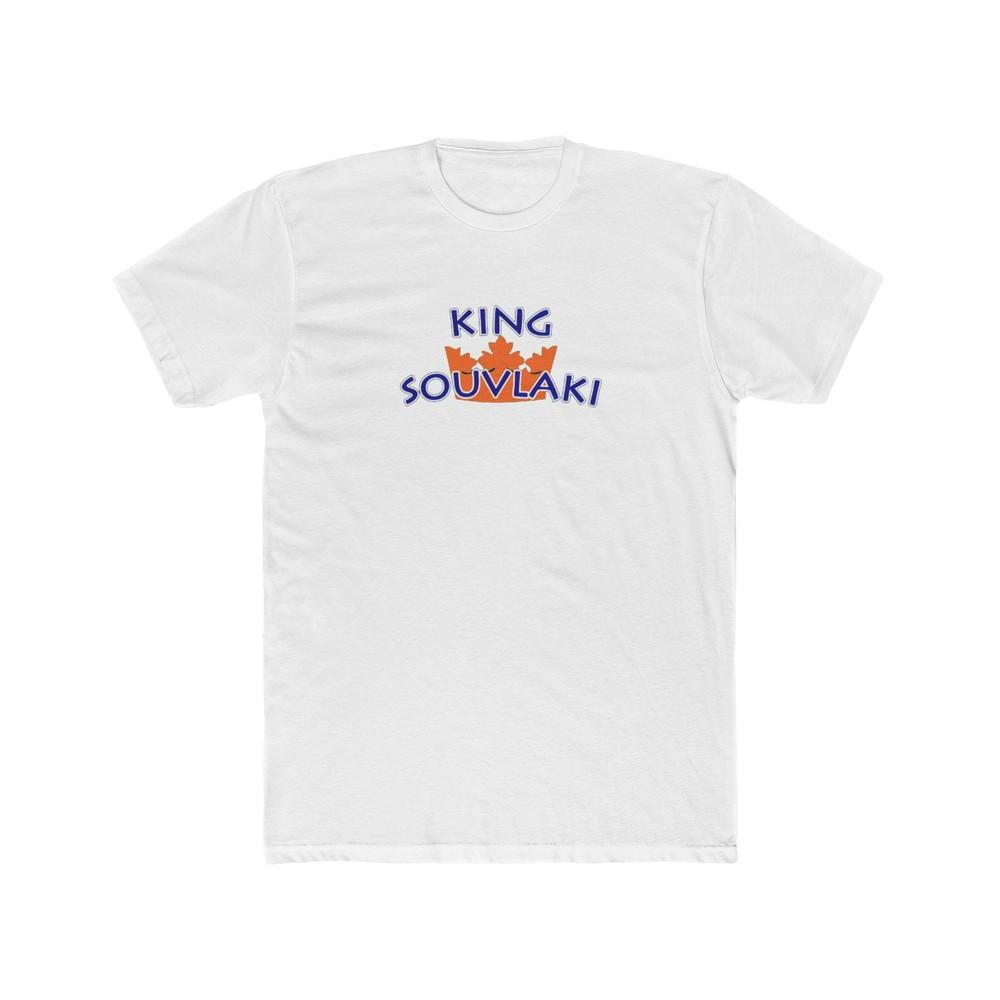 

King Souvlaki Greek Gyros New York City Street Food Men#039;s Cotton Crew Tee Unisex T-Shirt XL