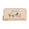 New Peanuts Snoopy Collaboration Zip Around Refined Pebble Leather Card Holder Wallet Women's Ivory White CF219-IMOQY