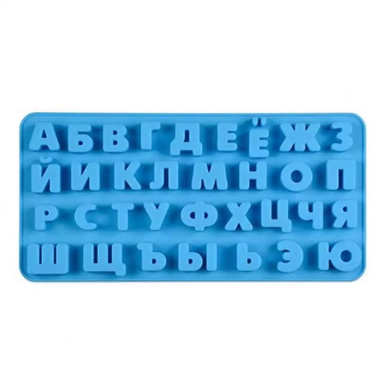 

Birthday Decor Letter Russian Alphabet Silicone Mold Chocolate Jelly Candy Fondant Mold DIY Baking Accessories Letter